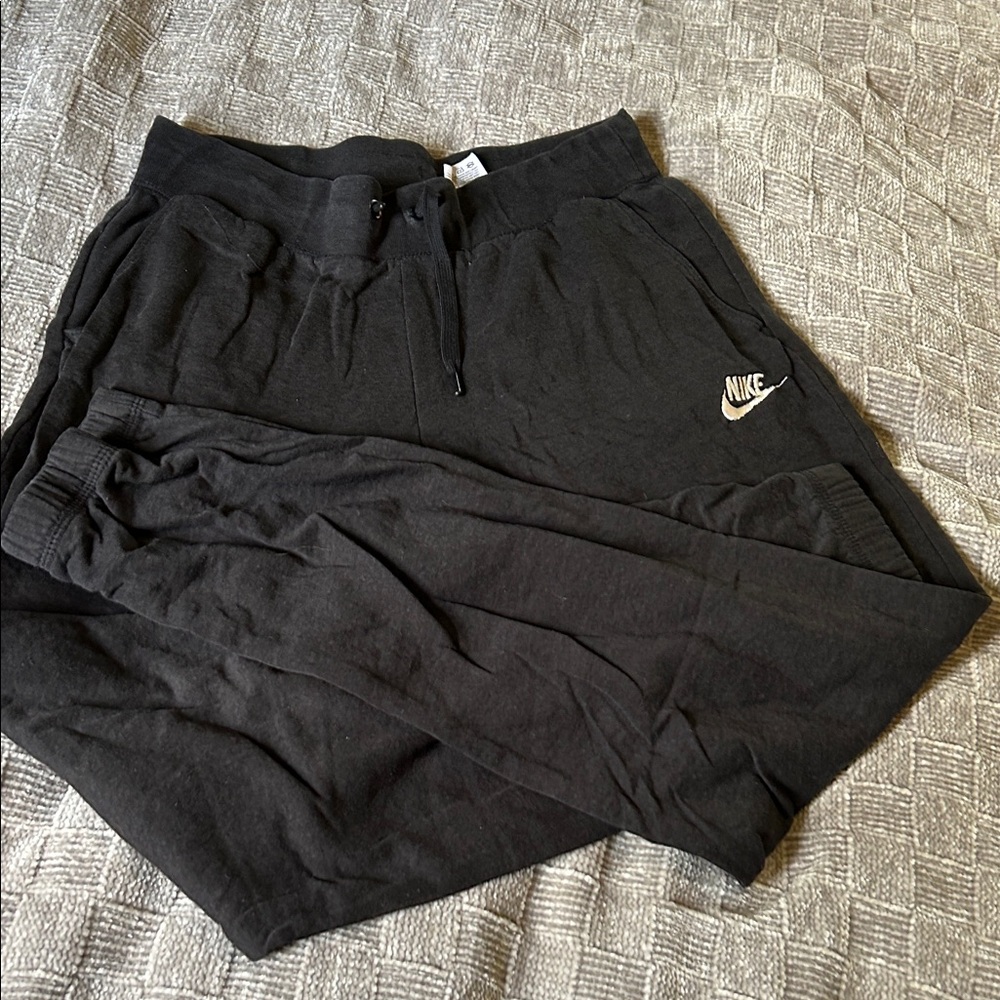Nike Kids Black Sweatpants with Logo